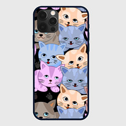 Чехол для iPhone 12 Pro Max Cats party, цвет: 3D-черный