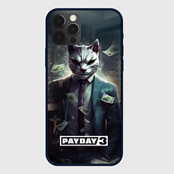 Чехол для iPhone 12 Pro Max Pay day 3 cat, цвет: 3D-черный