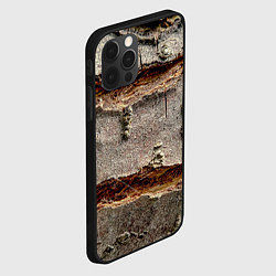 Чехол для iPhone 12 Pro Max Деревянный разлом, цвет: 3D-черный — фото 2