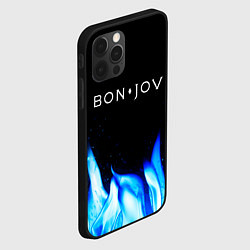 Чехол для iPhone 12 Pro Max Bon Jovi blue fire, цвет: 3D-черный — фото 2