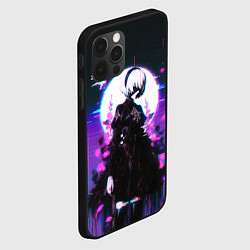 Чехол для iPhone 12 Pro Max Nier automata 2b neon, цвет: 3D-черный — фото 2