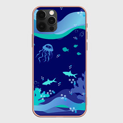 Чехол для iPhone 12 Pro Max На глубине, цвет: 3D-светло-розовый