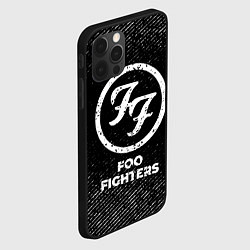 Чехол для iPhone 12 Pro Max Foo Fighters с потертостями на темном фоне, цвет: 3D-черный — фото 2