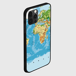 Чехол для iPhone 12 Pro Max Атлас мира, цвет: 3D-черный — фото 2