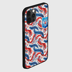 Чехол для iPhone 12 Pro Max Герб России и узоры, цвет: 3D-черный — фото 2