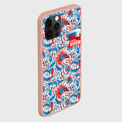 Чехол для iPhone 12 Pro Max Russia pattern, цвет: 3D-светло-розовый — фото 2