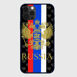 Чехол для iPhone 12 Pro Max Russia, цвет: 3D-черный