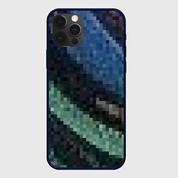 Чехол для iPhone 12 Pro Max Пиксельный узор, цвет: 3D-черный