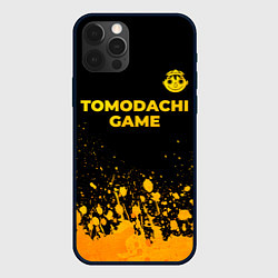 Чехол для iPhone 12 Pro Max Tomodachi Game - gold gradient: символ сверху, цвет: 3D-черный