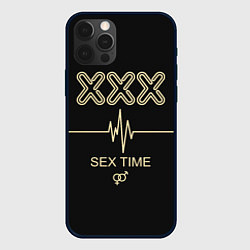 Чехол для iPhone 12 Pro Max Sex Time, цвет: 3D-черный