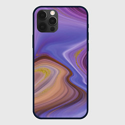 Чехол для iPhone 12 Pro Max Violet fantasy, цвет: 3D-черный