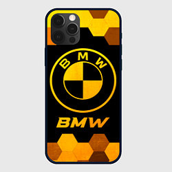 Чехол для iPhone 12 Pro Max BMW - gold gradient, цвет: 3D-черный