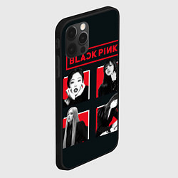 Чехол для iPhone 12 Pro Max Blackpink retro girls, цвет: 3D-черный — фото 2