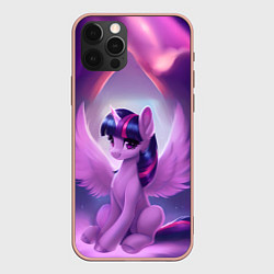 Чехол для iPhone 12 Pro Max Твайлайт Спаркл, цвет: 3D-светло-розовый