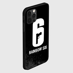 Чехол для iPhone 12 Pro Max Rainbow Six glitch на темном фоне, цвет: 3D-черный — фото 2
