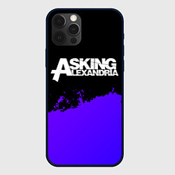Чехол для iPhone 12 Pro Max Asking Alexandria purple grunge, цвет: 3D-черный