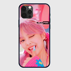 Чехол для iPhone 12 Pro Max Jennie Black pink, цвет: 3D-черный