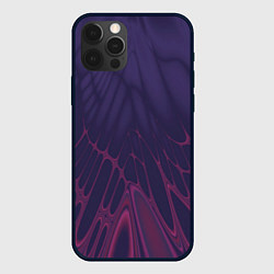 Чехол для iPhone 12 Pro Max Лучи - фиолетовый и розовый - Хуф и Ся, цвет: 3D-черный
