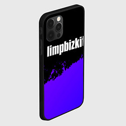 Чехол для iPhone 12 Pro Max Limp Bizkit purple grunge, цвет: 3D-черный — фото 2
