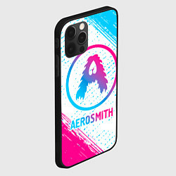 Чехол для iPhone 12 Pro Max Aerosmith neon gradient style, цвет: 3D-черный — фото 2