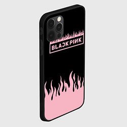 Чехол для iPhone 12 Pro Max Blackpink - flames, цвет: 3D-черный — фото 2