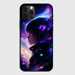 Чехол для iPhone 12 Pro Max Покорение космоса - девушка, цвет: 3D-черный