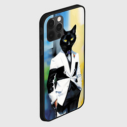 Чехол для iPhone 12 Pro Max Cat fashionista - neural network - pop art, цвет: 3D-черный — фото 2