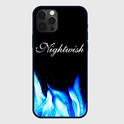 Чехол для iPhone 12 Pro Max Nightwish blue fire, цвет: 3D-черный