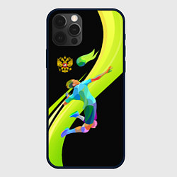 Чехол для iPhone 12 Pro Max Волейбол Россия, цвет: 3D-черный