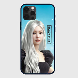 Чехол для iPhone 12 Pro Max Роза Блэкпинк, цвет: 3D-черный