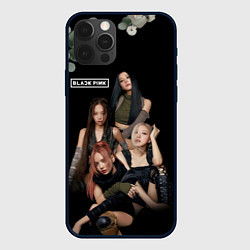 Чехол для iPhone 12 Pro Max Blackpink flowers, цвет: 3D-черный