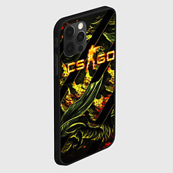 Чехол для iPhone 12 Pro Max CS GO fire logo, цвет: 3D-черный — фото 2