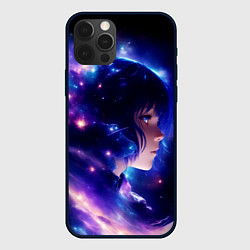 Чехол для iPhone 12 Pro Max Космическая женщина, цвет: 3D-черный