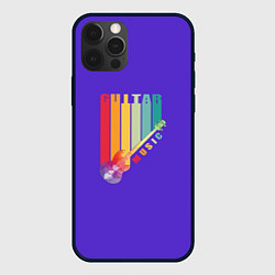 Чехол для iPhone 12 Pro Max Абстрактная электрогитара из полигонов, цвет: 3D-черный