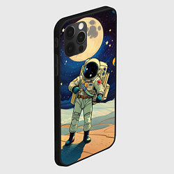 Чехол для iPhone 12 Pro Max Космонавт в ледяной пустыне, цвет: 3D-черный — фото 2