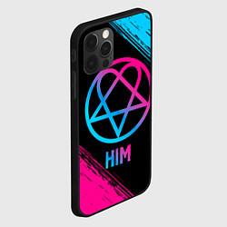 Чехол для iPhone 12 Pro Max HIM - neon gradient, цвет: 3D-черный — фото 2