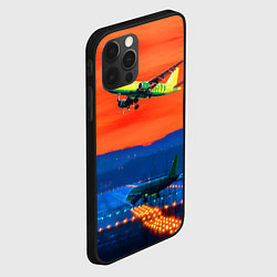 Чехол для iPhone 12 Pro Max Боинг 737 на взлете, цвет: 3D-черный — фото 2