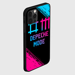 Чехол для iPhone 12 Pro Max Depeche Mode - neon gradient, цвет: 3D-черный — фото 2