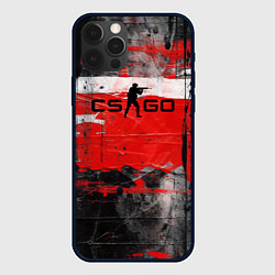 Чехол для iPhone 12 Pro Max CS GO краска, цвет: 3D-черный