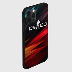 Чехол для iPhone 12 Pro Max CS GO dark abstract logo, цвет: 3D-черный — фото 2