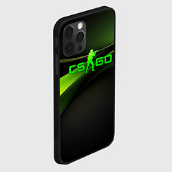 Чехол для iPhone 12 Pro Max CS GO black green logo, цвет: 3D-черный — фото 2