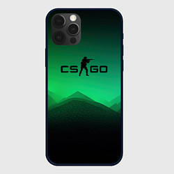 Чехол для iPhone 12 Pro Max CS GO green black background, цвет: 3D-черный