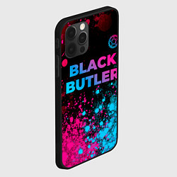 Чехол для iPhone 12 Pro Max Black Butler - neon gradient: символ сверху, цвет: 3D-черный — фото 2