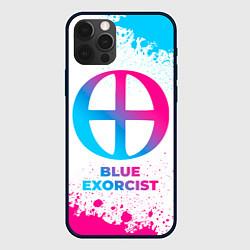 Чехол для iPhone 12 Pro Max Blue Exorcist neon gradient style, цвет: 3D-черный