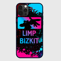 Чехол для iPhone 12 Pro Max Limp Bizkit - neon gradient, цвет: 3D-черный