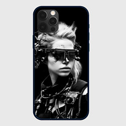 Чехол для iPhone 12 Pro Max Девушка кибергот, цвет: 3D-черный