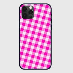 Чехол для iPhone 12 Pro Max Розовая клетка Барби, цвет: 3D-черный