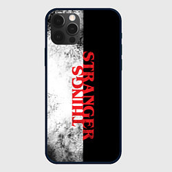 Чехол для iPhone 12 Pro Max Stranger things BW, цвет: 3D-черный