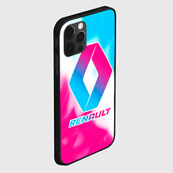 Чехол для iPhone 12 Pro Max Renault neon gradient style, цвет: 3D-черный — фото 2