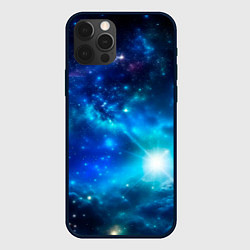 Чехол для iPhone 12 Pro Max Звёздный космос чёрно-синий, цвет: 3D-черный